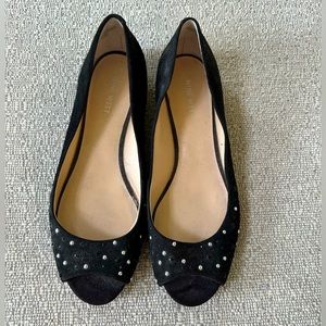 Nine West Ladies Black Flats Size 9.5
